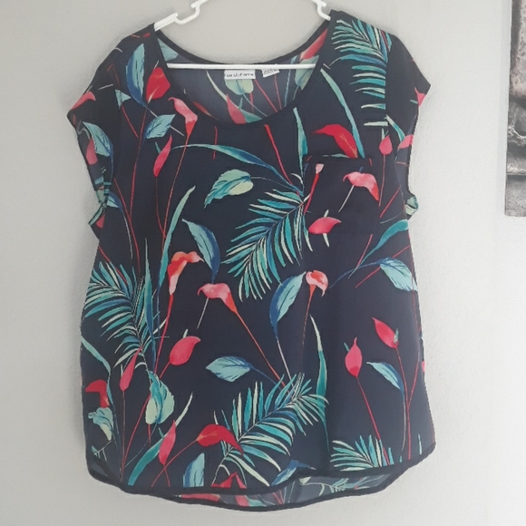 Liz Claiborne tropical top XL - Picture 1 of 5